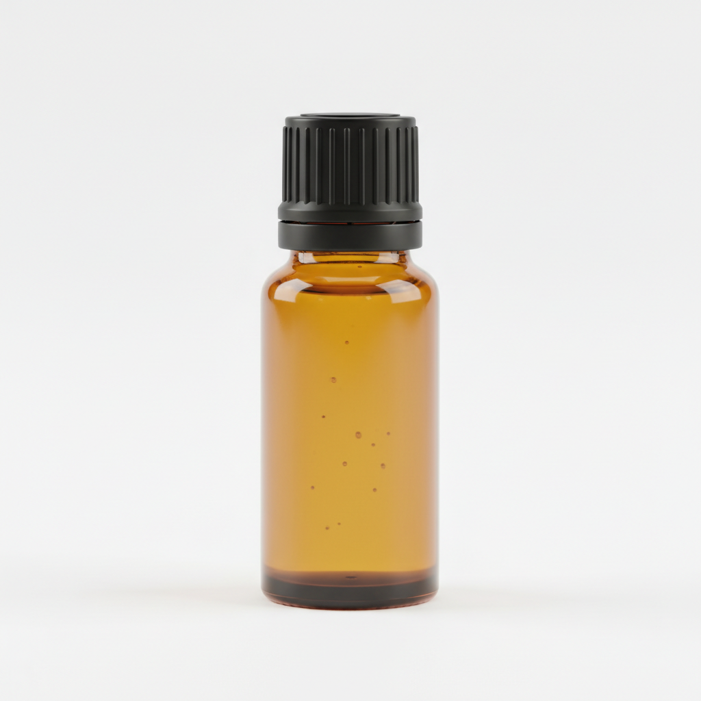 10ml Amber Glass Essential Oil Bottle with Black Screw Cap